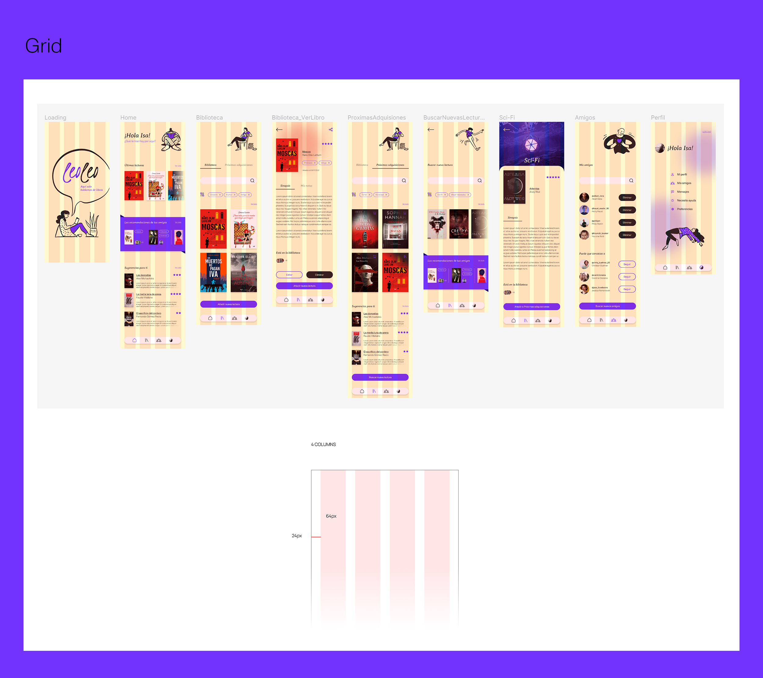 Leoleo Reading App Grid
