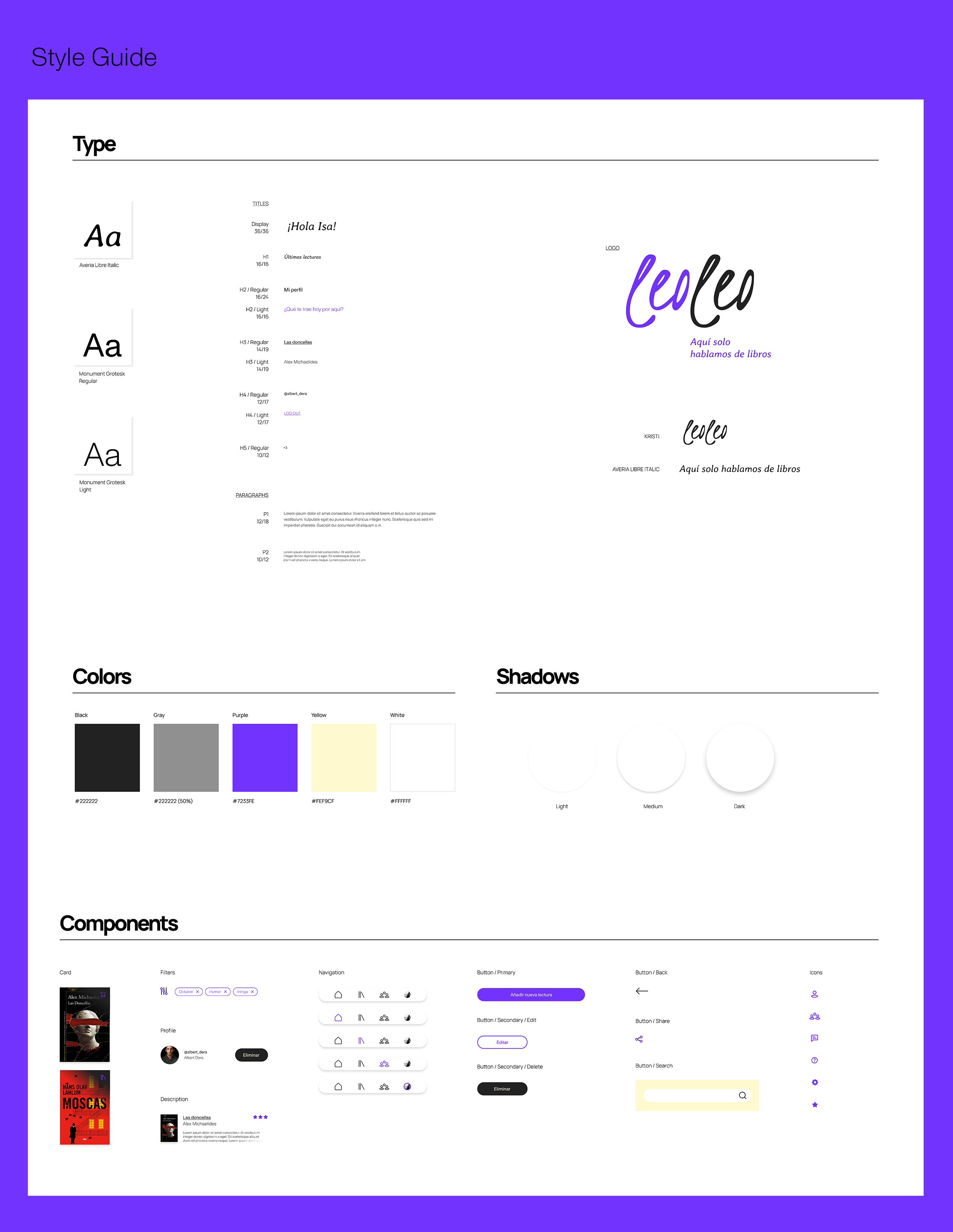 Leoleo Reading App Style Guide